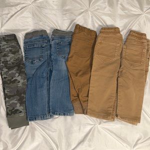 18 month toddler boy Cat & Jack pants bundle of six